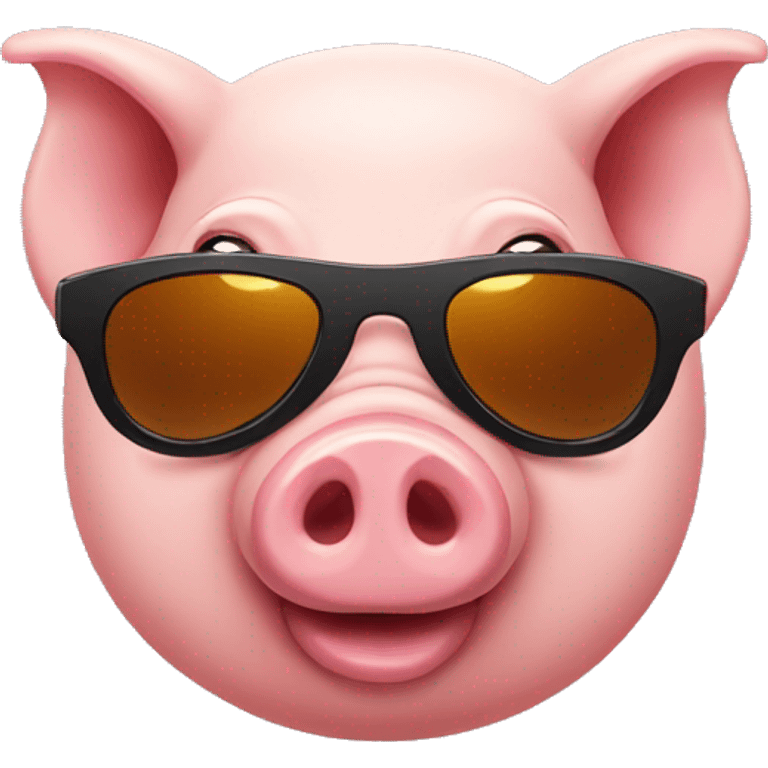 Pig with a sunglasses emoji