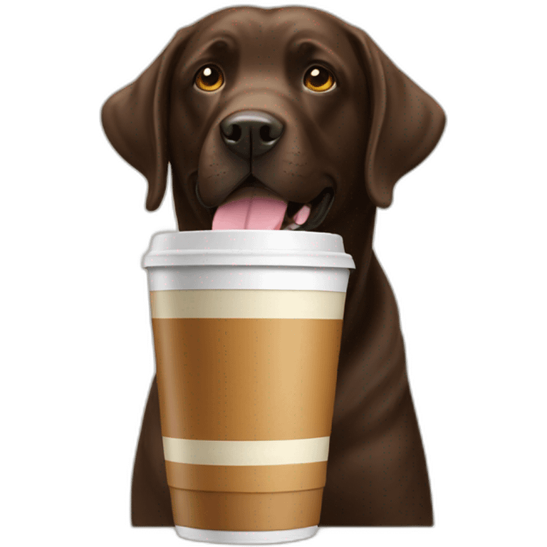 Drink coffee labrador emoji