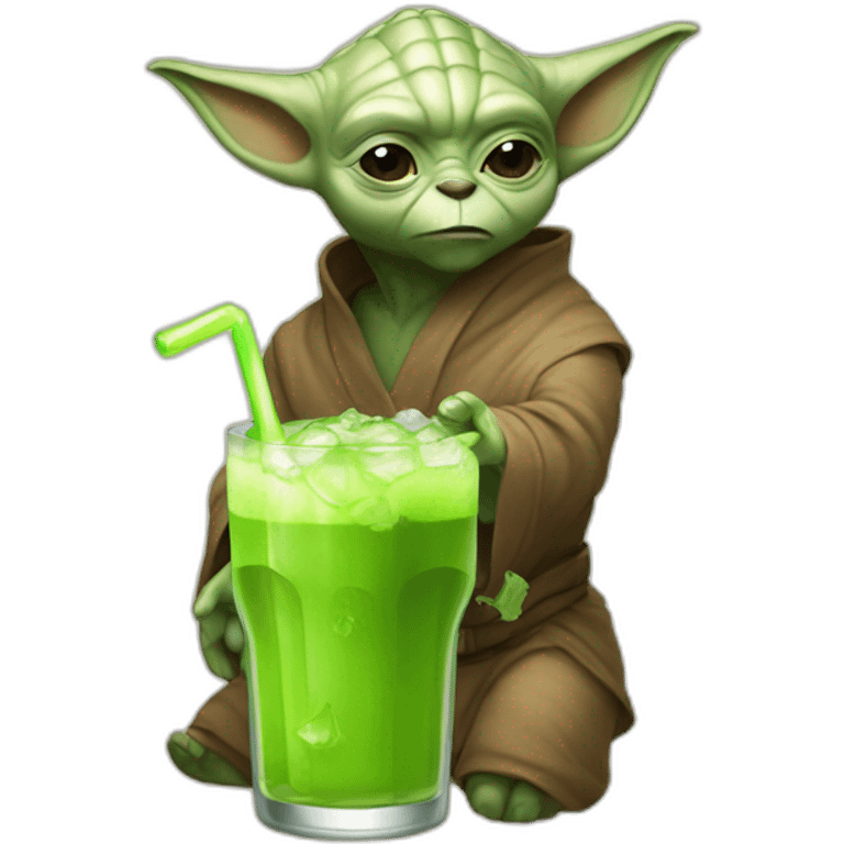 yoda drink a bear emoji