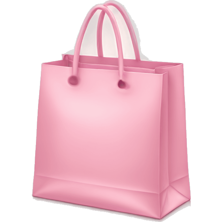 light pink shopping bag with bow emoji