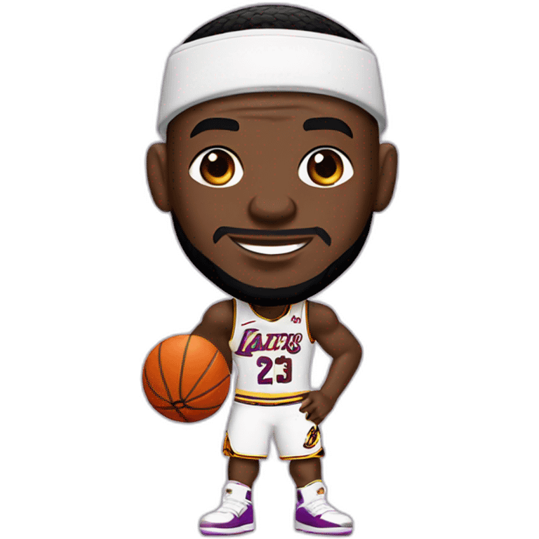 Lebron james with Le ball emoji