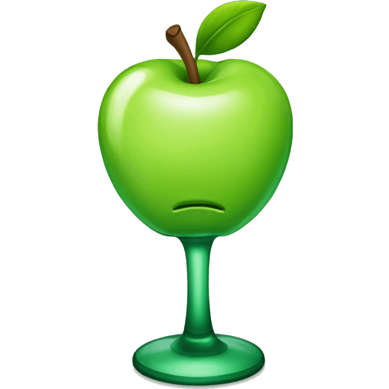 green apple glass emoji