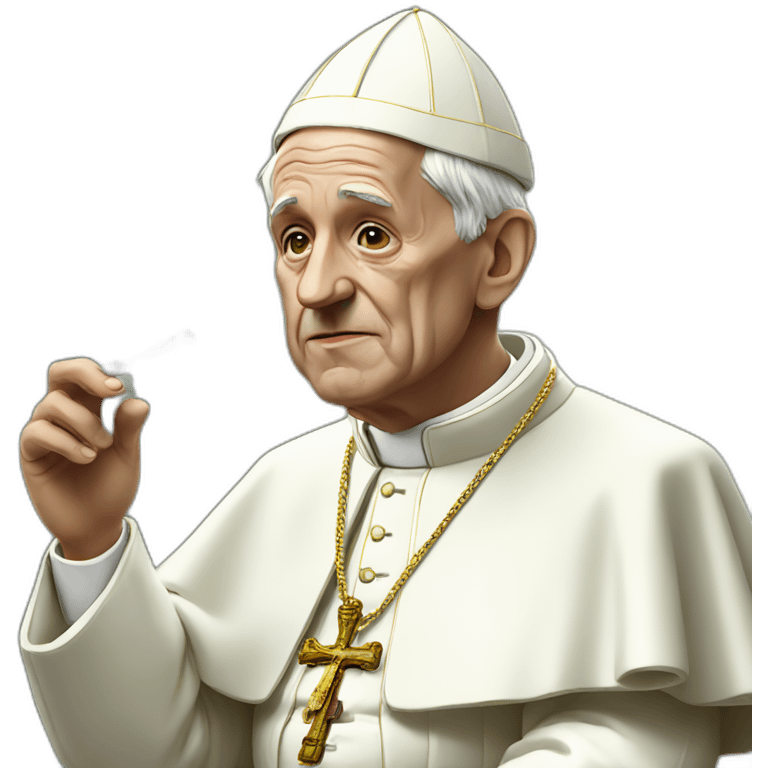 pope-smoking-weed emoji