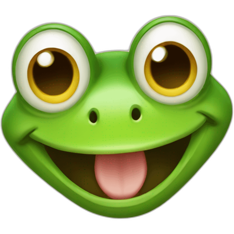 Frog laughing emoji