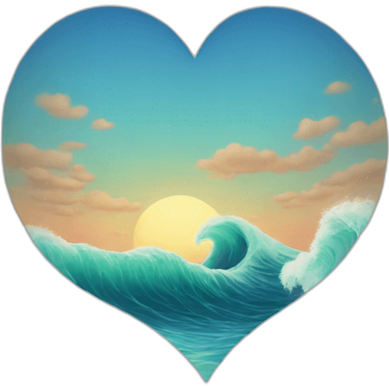 wave heart emoji