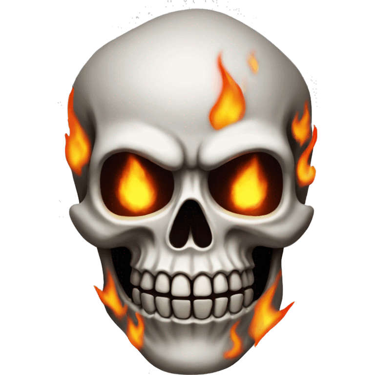 Fire skull emoji