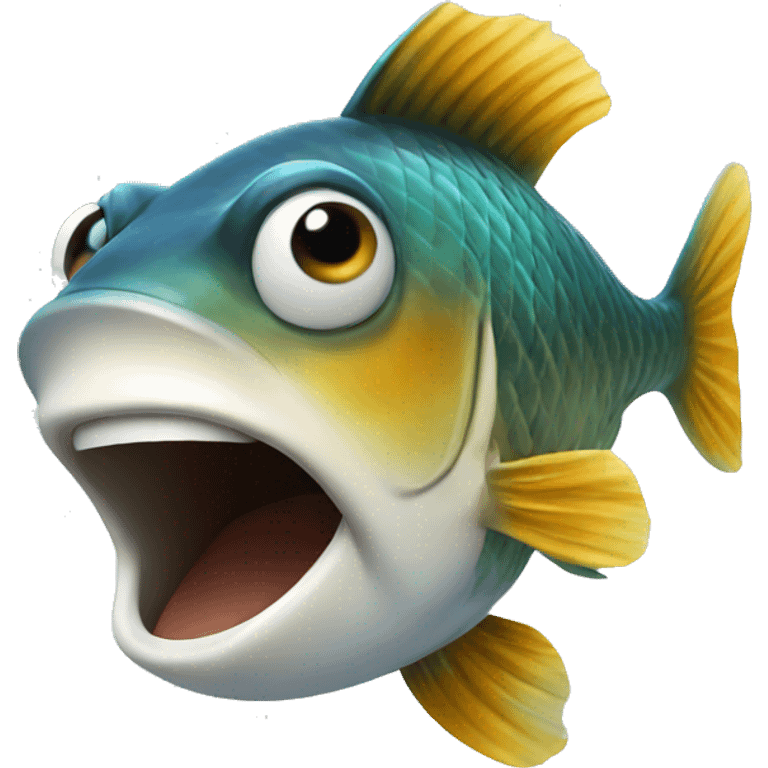 Fish saying hi emoji