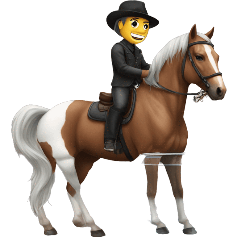 Hardy Styles with a fishbowl on a horse  emoji