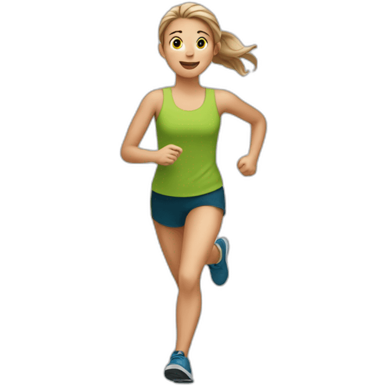 A fair-skinned person running from the side emoji