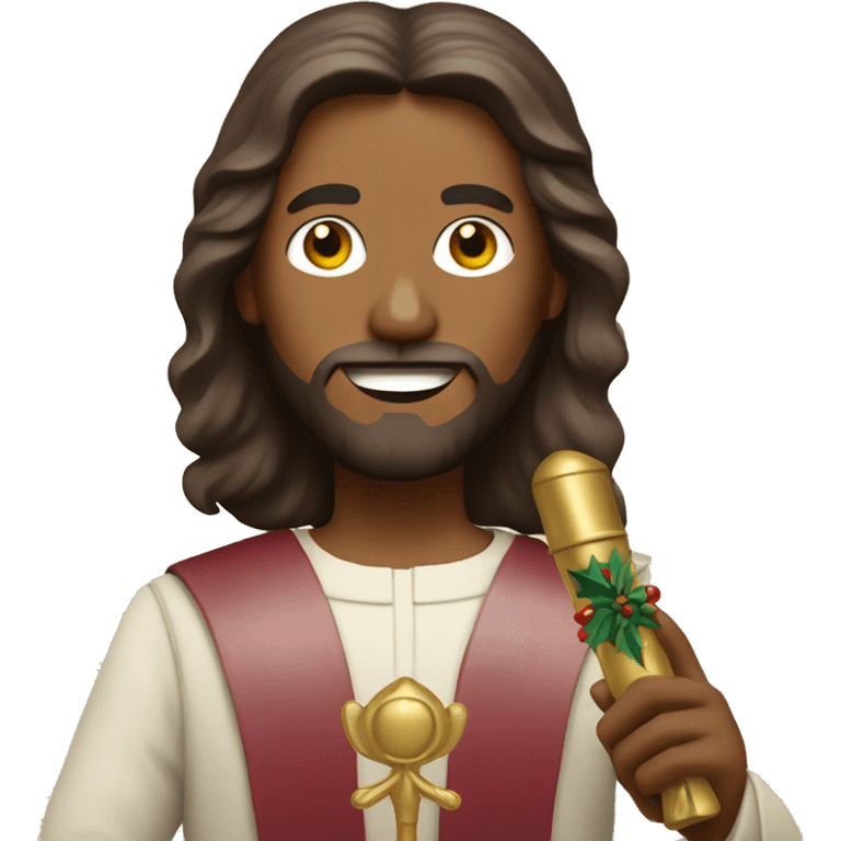 jesus holding a nutcracker emoji