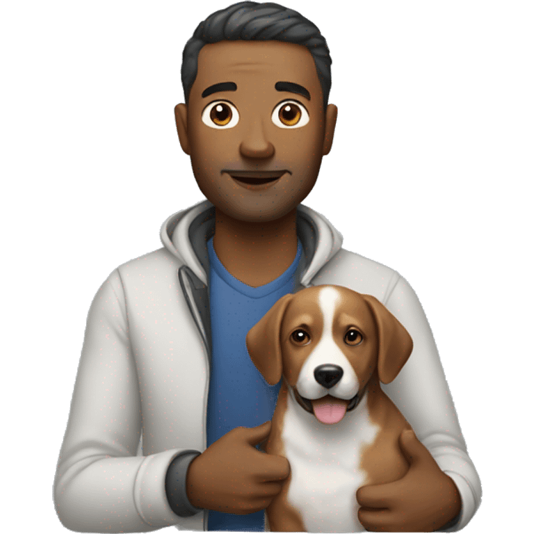 Man with dog emoji