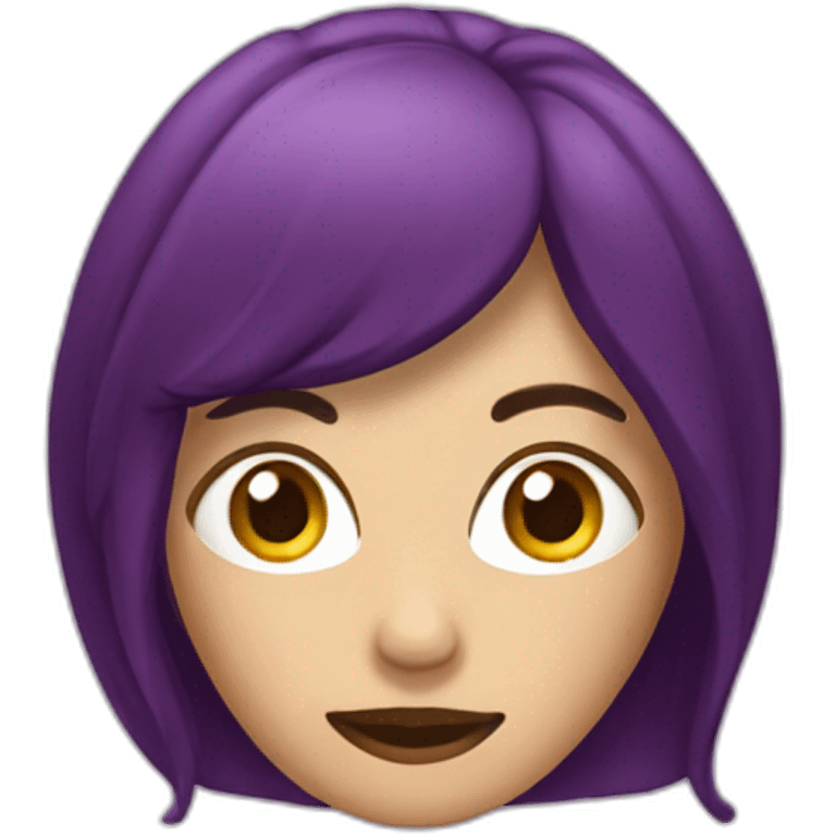 Femme branle aubergine emoji