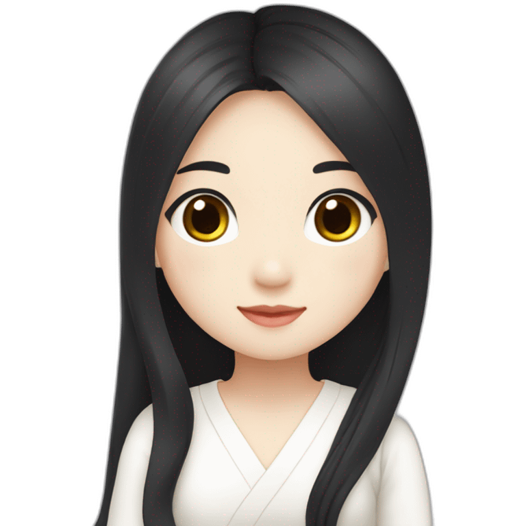 cute-singaporean-chinesegirl-in-muji-white-dress-with-long-black-hair emoji