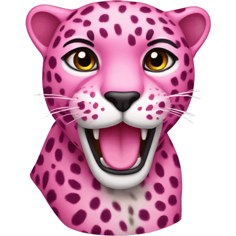 Pink leopard  emoji