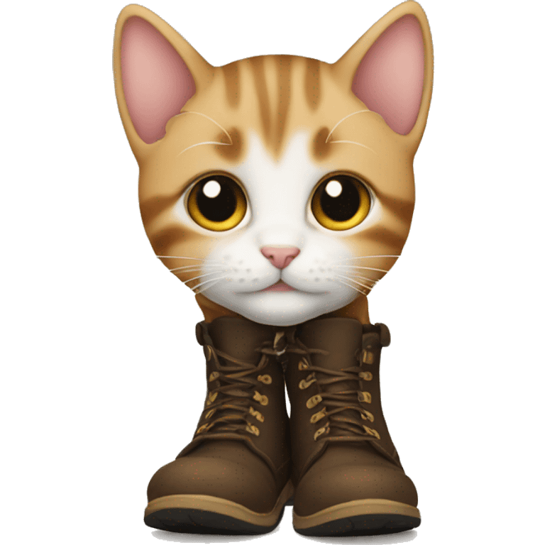 Kitten wearing boots emoji