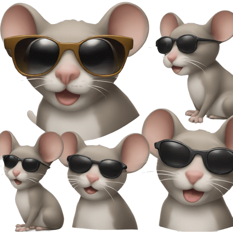 3 blind mice with sunglasses emoji