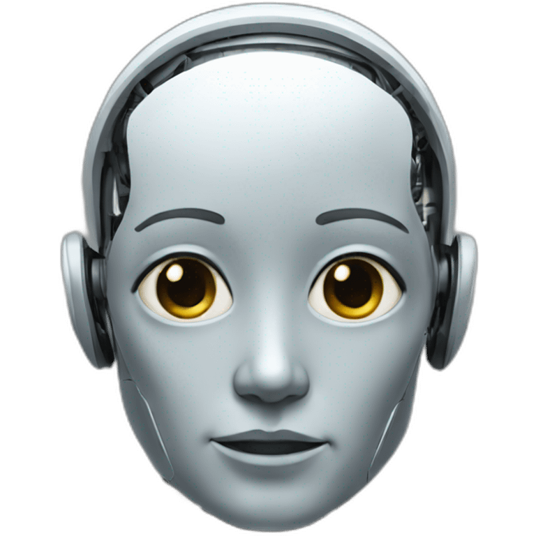 Human Ai robot emoji