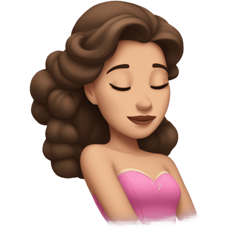 Sleeping brunette beauty Disney emoji