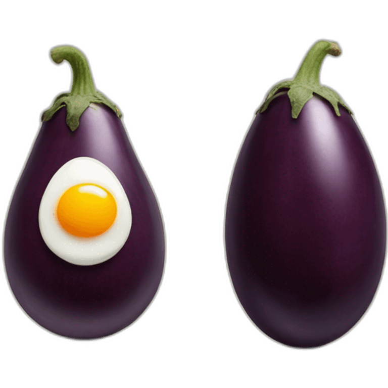 Aubergine and two eggs emoji