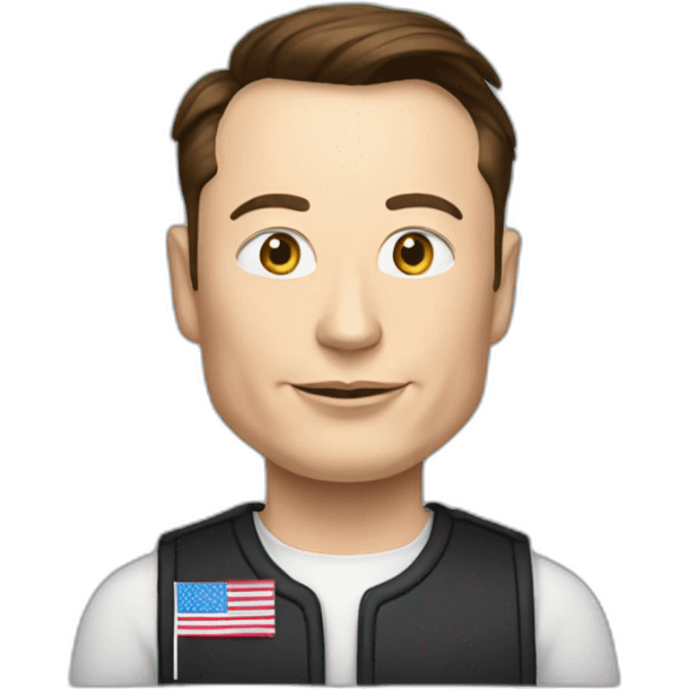 elon musk with trans flag emoji