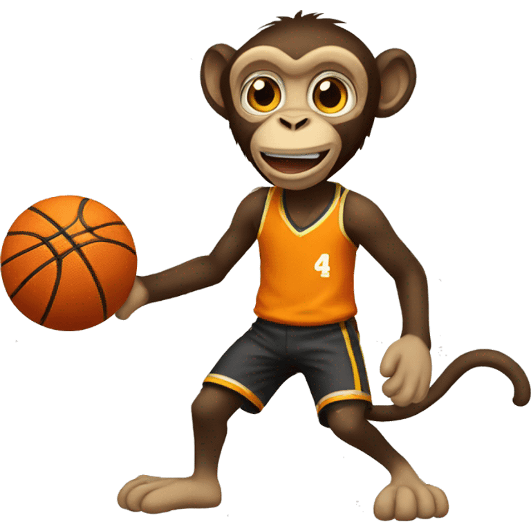 monkey playing basketball emoji