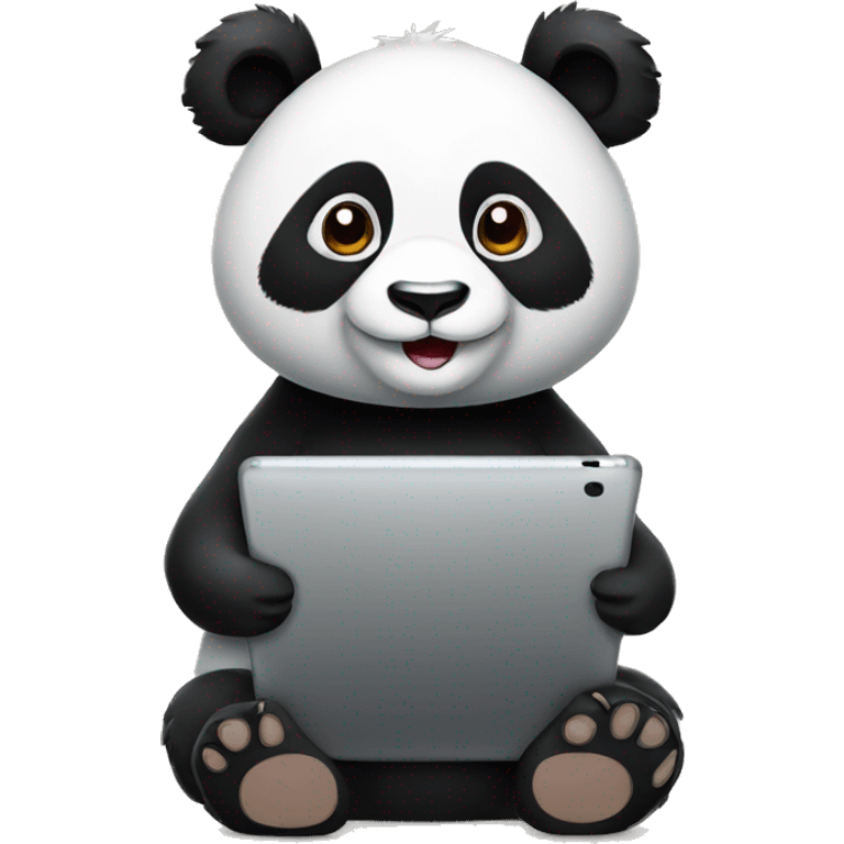 Panda avec un IPad emoji