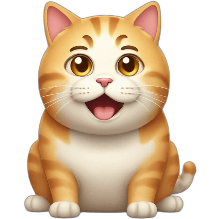 amazed fat cat emoji