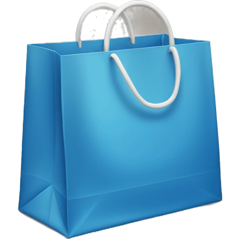 a blue shopping bag
 emoji