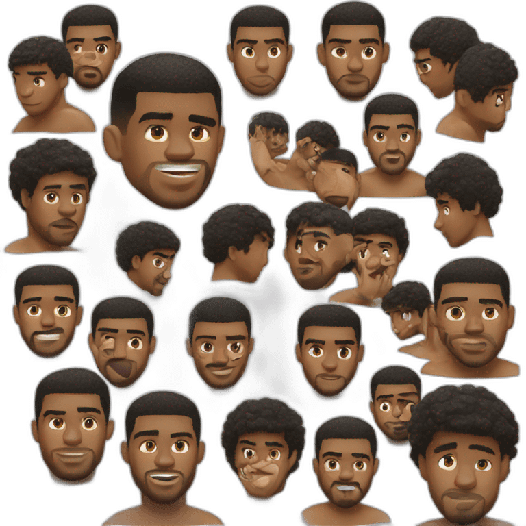 Anthony Joshua qui fait un bisous  emoji