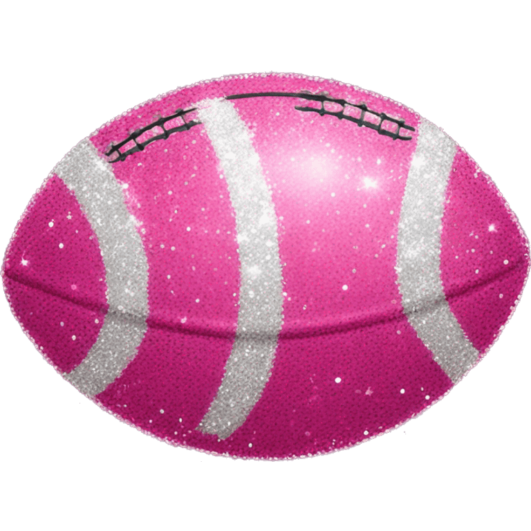 Pink ombre football with glitter  emoji