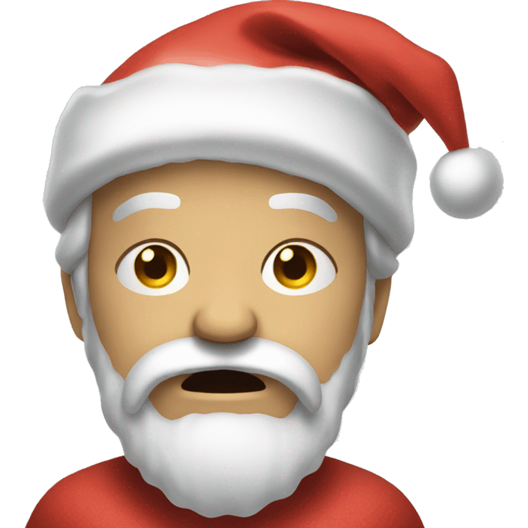 crying santa emoji