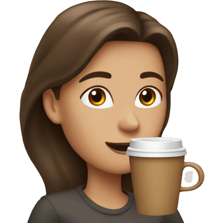 girl obsessed with drinking coffee emoji