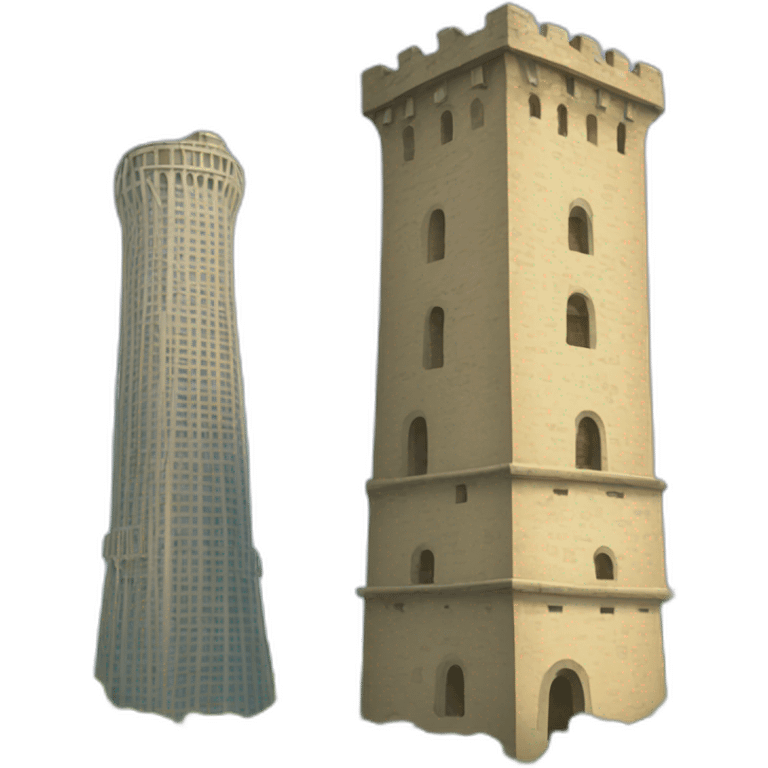 Tilted tower emoji