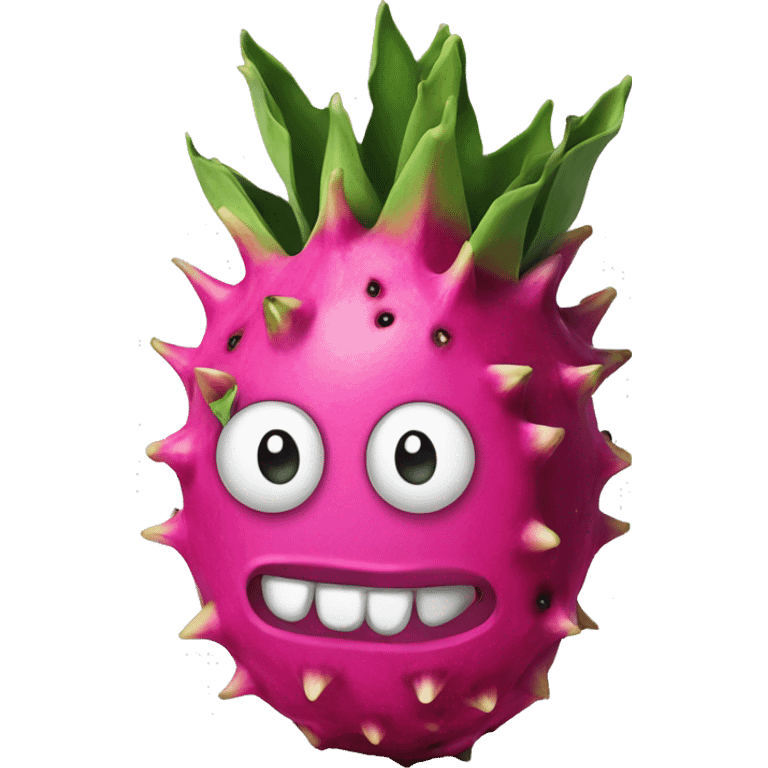 dragonfruit with face emoji