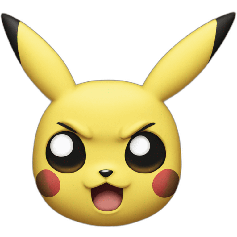 pikachu with angry face emoji