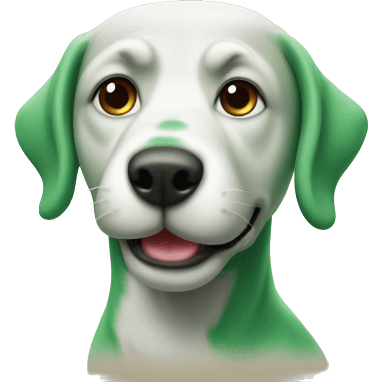 ￼green dog emoji