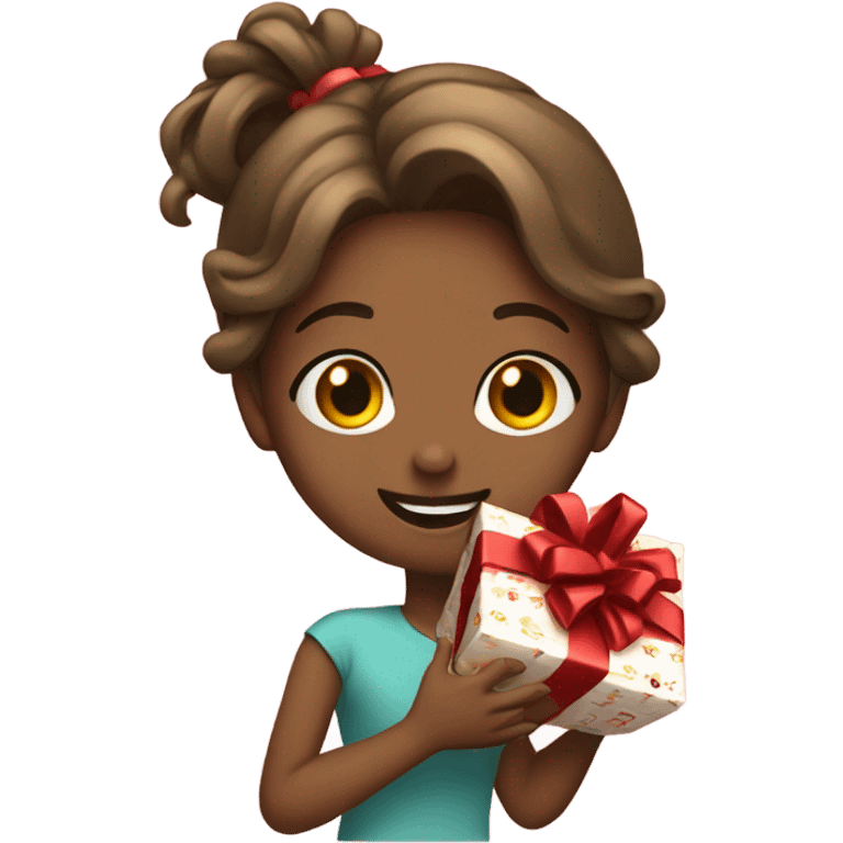 Emoji of girl wrapping gifts last minute  emoji