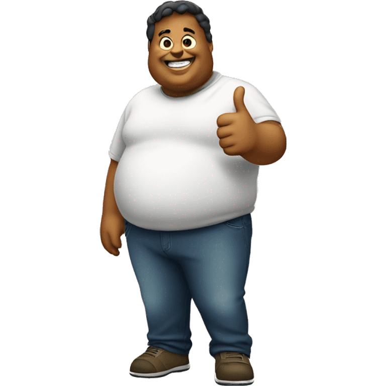 Fat guy giving thumbs up emoji