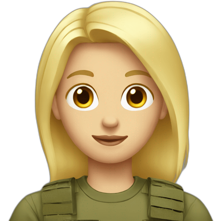 blond hair boyfriend in army t-shirt emoji