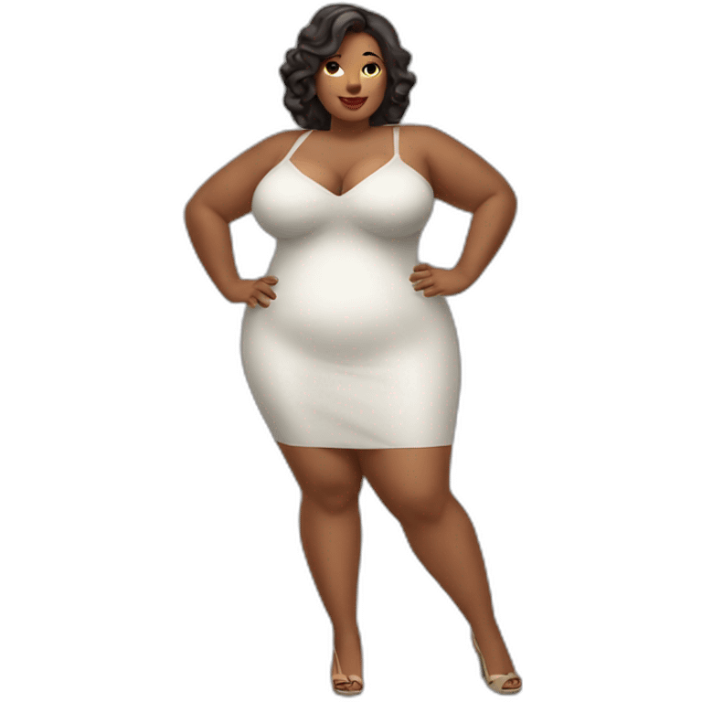 Plus size seductive woman emoji