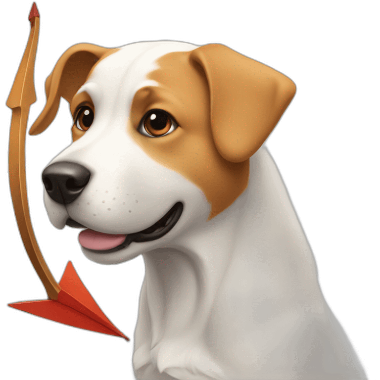 dog with arrow emoji