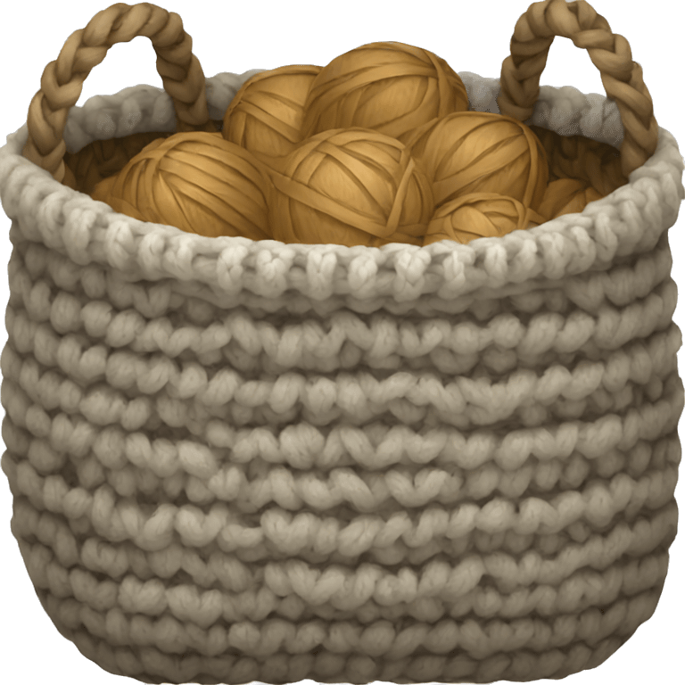 knitted basket emoji