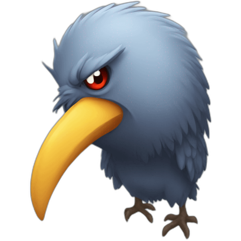 Evil bird emoji