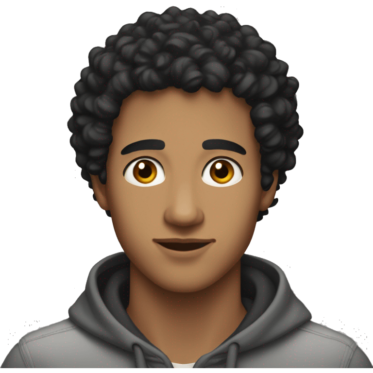 A light skin handsome man with black curly hair and in his 20s emoji