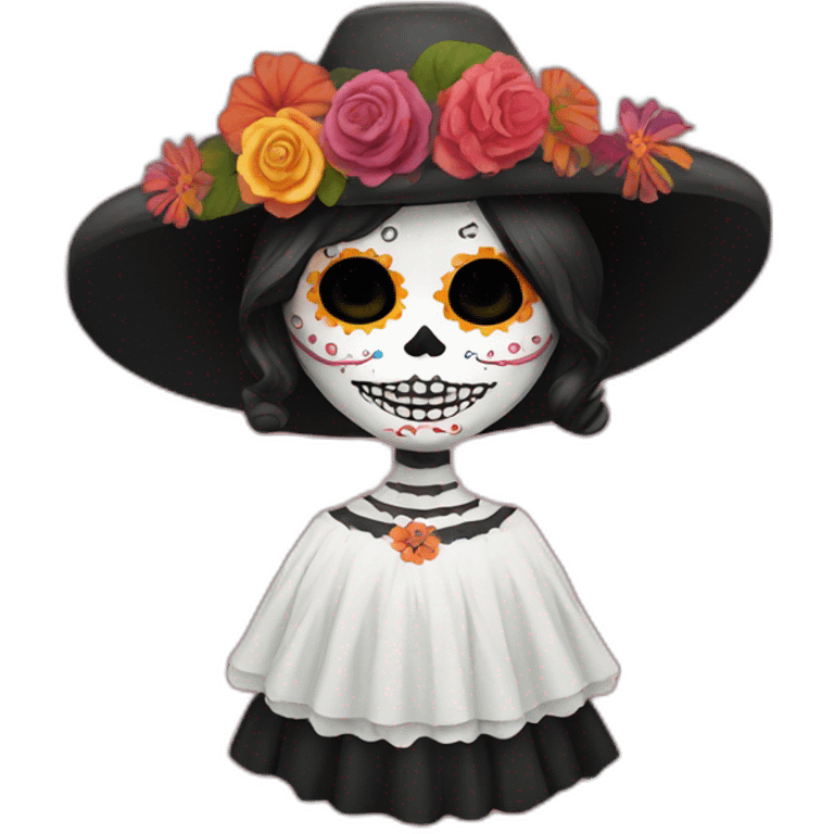 catrina saludando emoji