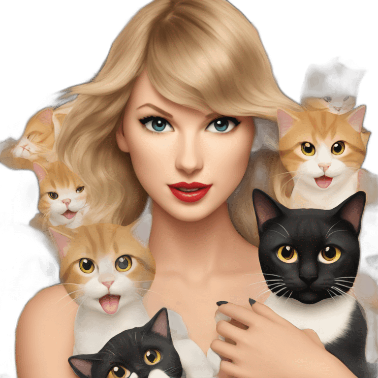 taylor swift with cats emoji