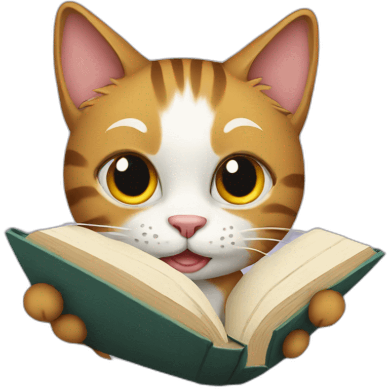 Cat with a book emoji