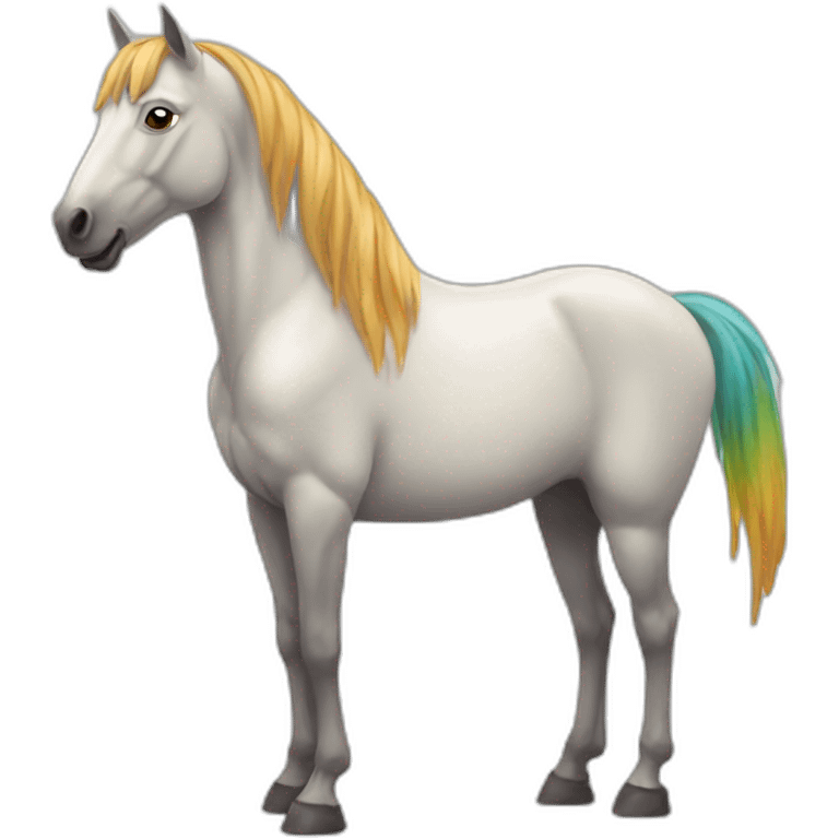 a multicolored horse emoji