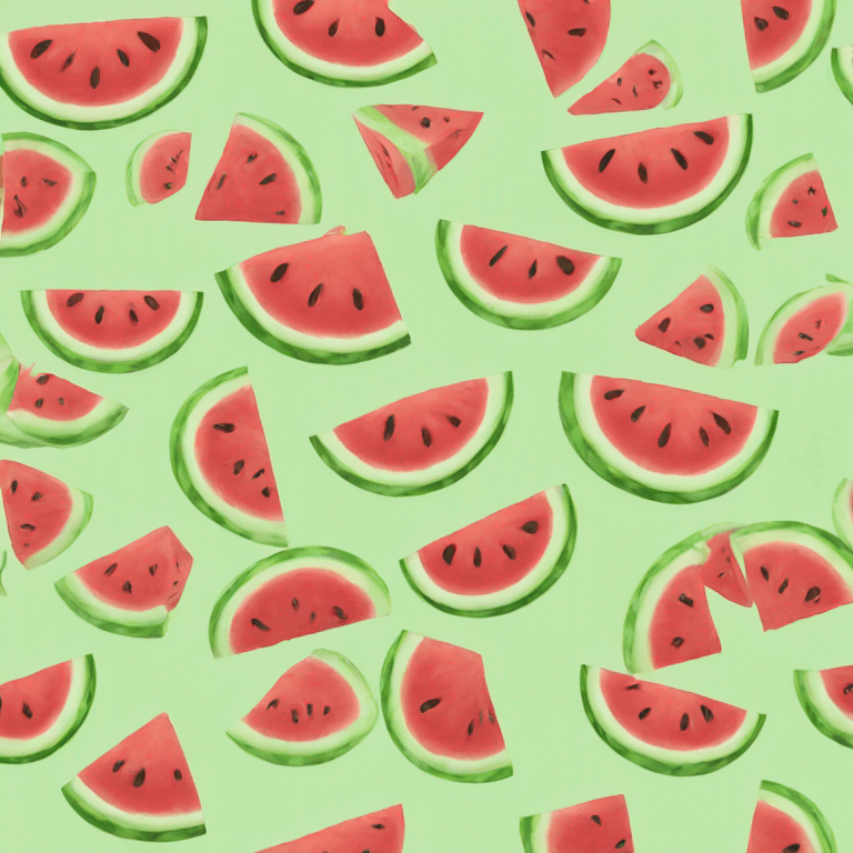 Watermelon with face emoji