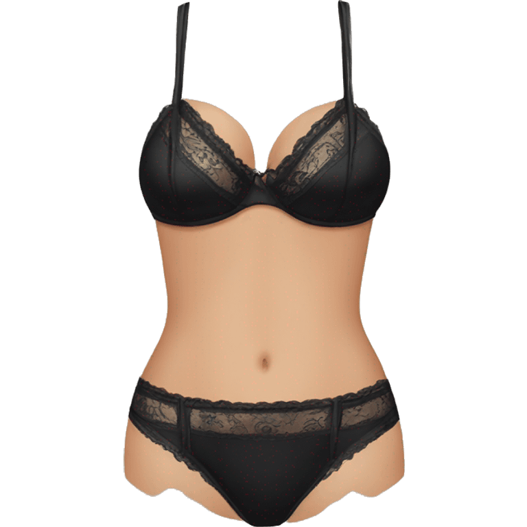 Black lingerie set emoji